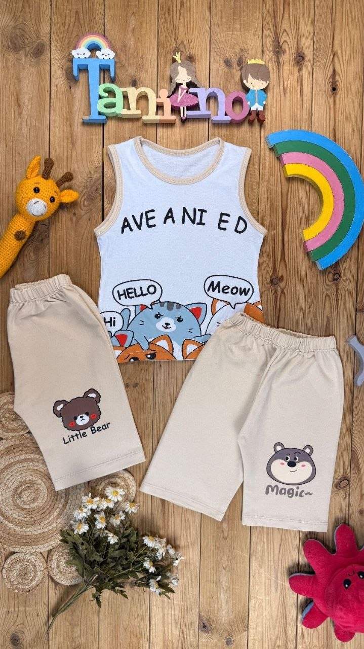 ست تاپ و شلوارک meow