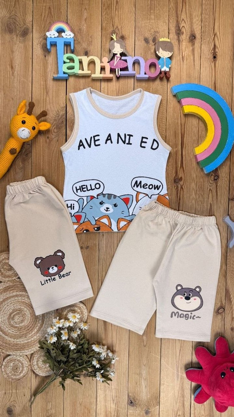 ست تاپ و شلوارک meow