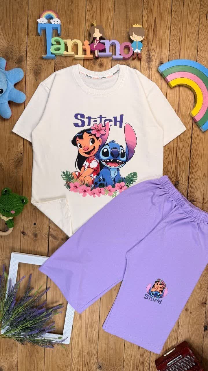 ست  تیشرت و شلوارک stitch