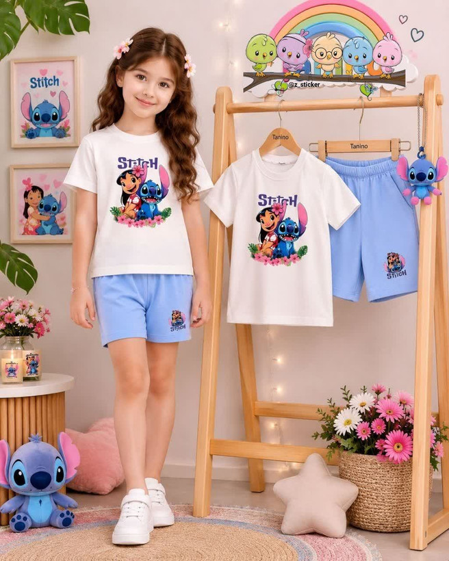ست تیشرت و شلوارک stitch