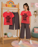 ست تیشرت و شلوار STOP