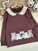 ست بلوز و شلوار یقه گل و تدی🐻