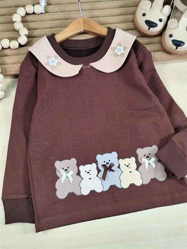 ست بلوز و شلوار یقه گل و تدی🐻