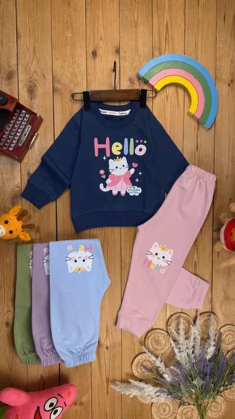 ست بلوز و شلوار دخترانه Hello👧🏻