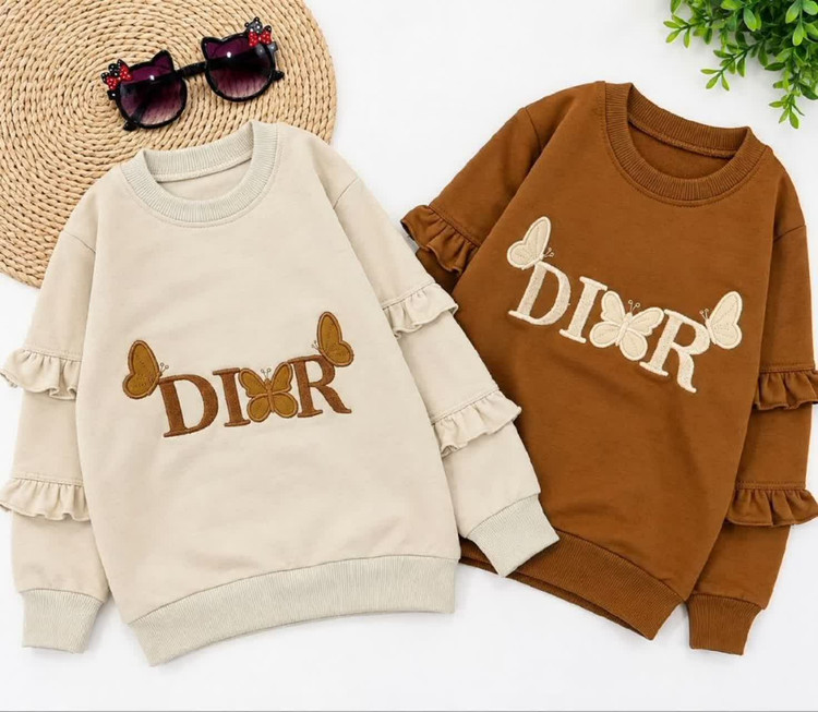 بلوز تک دخترانه پروانه و DIOR🦋