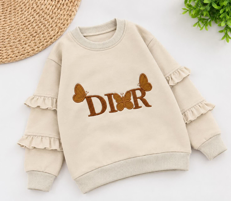 بلوز تک دخترانه پروانه و DIOR🦋